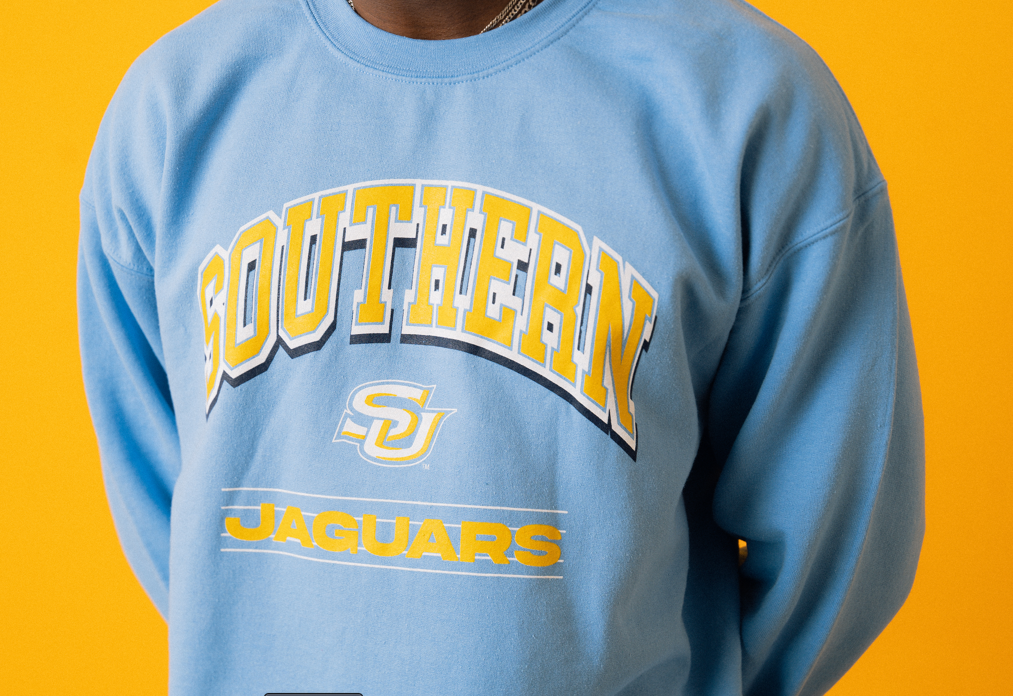 Handmade shops Southern University SU Blue White YellowGold Tricolor Unisex Men Women Crewneck Sweatshirt Hoodie, HBCU, Gift, Graduation, Football